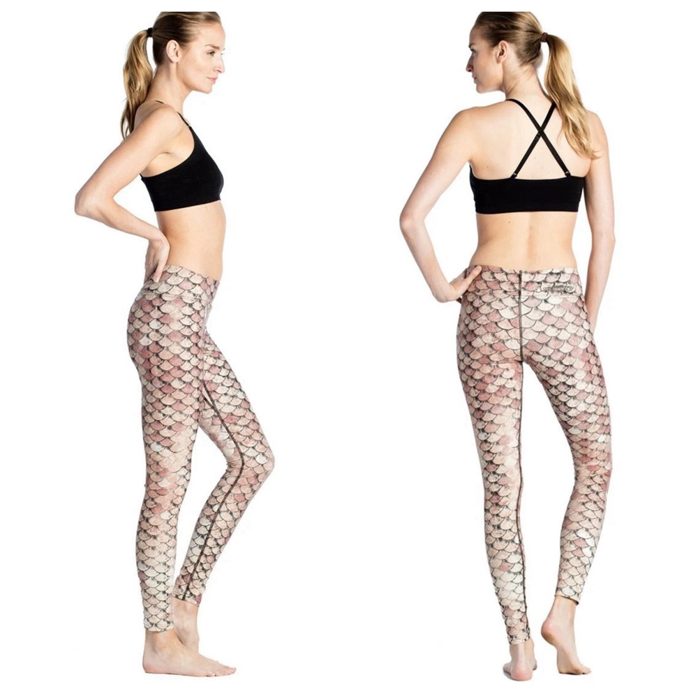 Eagle Rock Werkshop Gold Scales Full Length Triathlon Leggings View 2